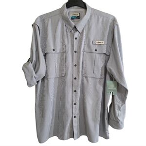 NWT Magellan Outdoors Men's Aransas Pass Mini Check Long Sleeve Fishing Shirt